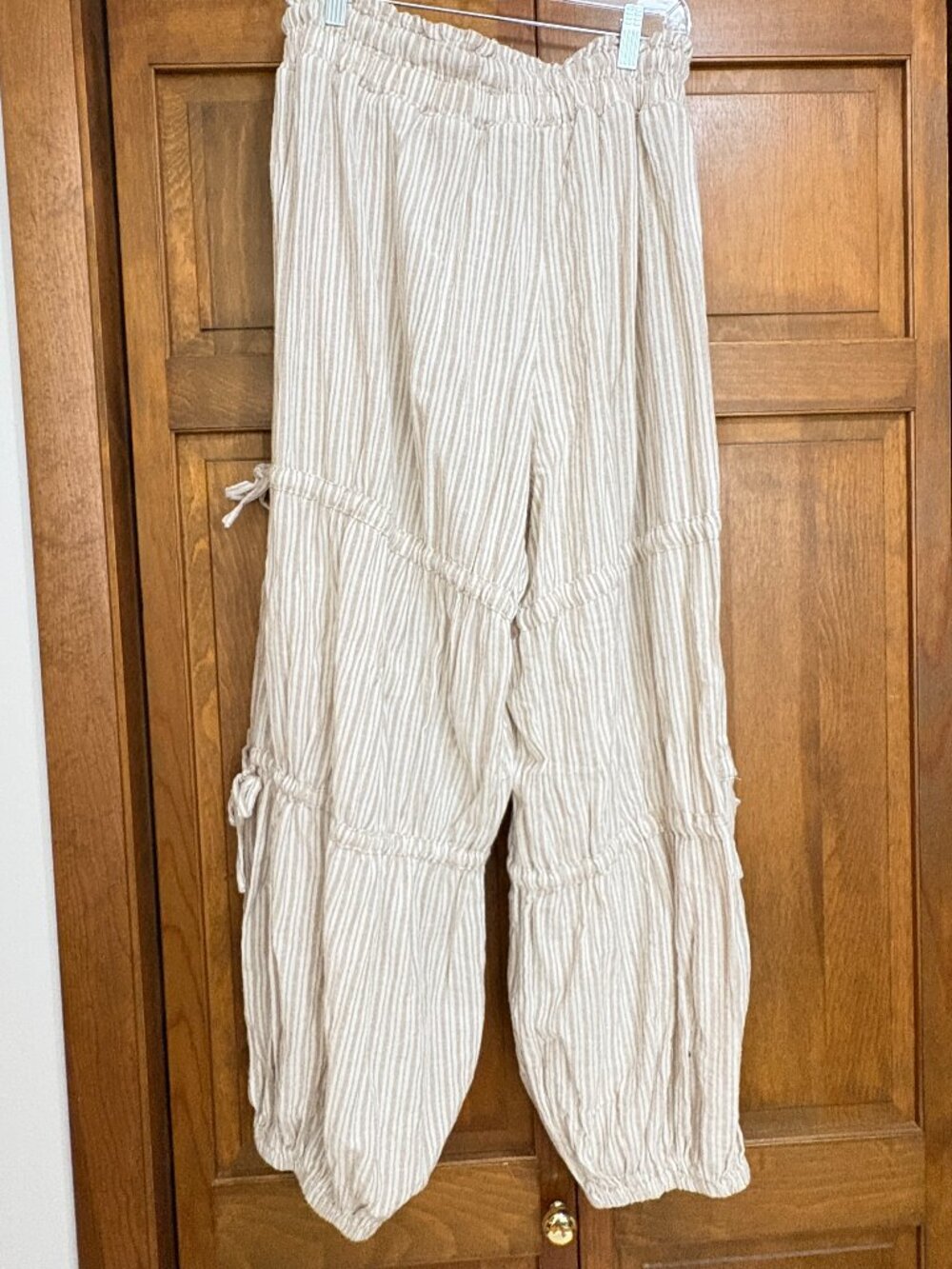 Miss Love Gauze Pants | Elastic Waist + Ankle | 100% Cotton | Size Large - Picture 2 of 5